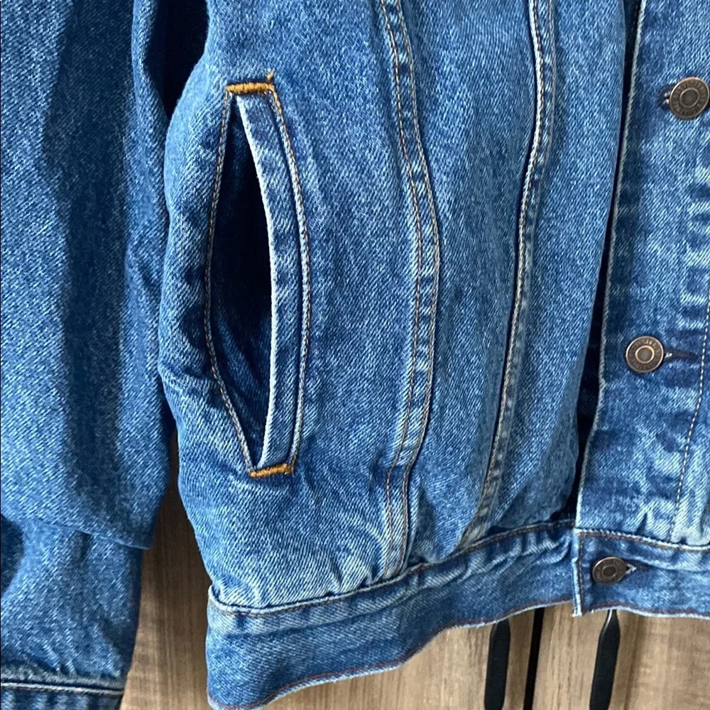 Levi Strauss Signature Blue Denim Jacket 100% Cotton Women’s Size Large - Picture 14 of 16